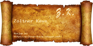 Zoltner Keve névjegykártya